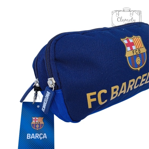 Piórnik Szkolny Do Szkoły Niebieski Barcelona Dwie Przegrody Suwak