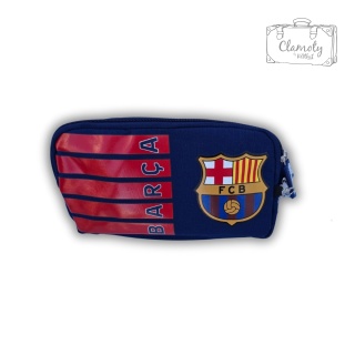 Piórnik Szkolny Do Szkoły Niebieski Barca Barcelona Dwie Przegrody Suwak