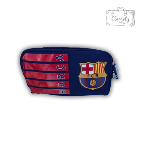 Piórnik Szkolny Do Szkoły Niebieski Barca Barcelona Dwie Przegrody Suwak
