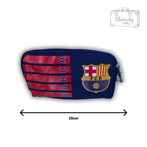 Piórnik Szkolny Do Szkoły Niebieski Barca Barcelona Dwie Przegrody Suwak
