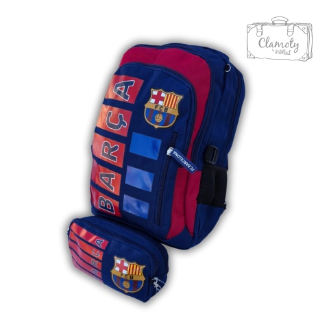 Piórnik Szkolny Do Szkoły Niebieski Barca Barcelona Dwie Przegrody Suwak