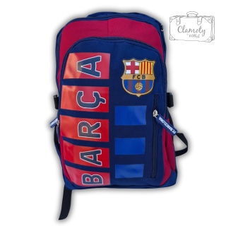 Plecak Szkolny Sportowy Niebiesko Czerwony Barcelona Barca Trójkomorowy