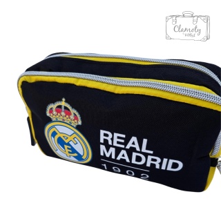 Piórnik Szkolny Do Szkoły Czarny Real Madryt Dwie Przegrody Suwak