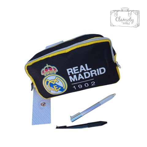 Piórnik Szkolny Do Szkoły Czarny Real Madryt Dwie Przegrody Suwak
