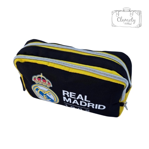 Piórnik Szkolny Do Szkoły Czarny Real Madryt Dwie Przegrody Suwak