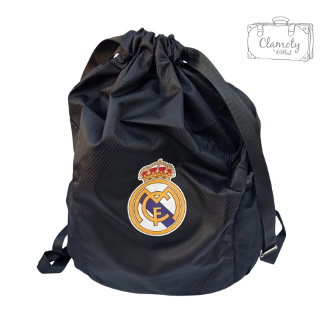 Worek Plecak Sportowy Piłkarski Czarny Real Madryt Do Szkoły Na Trening
