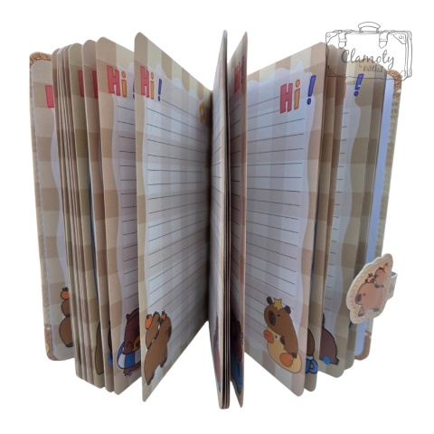 Zeszyt Szkolny Planner Notes Kapibara Tost A5 Kolorowe 96 Kartek