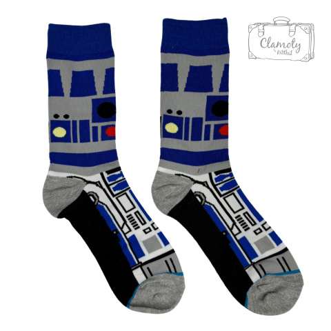 Skarpetki Skarpety Długie Bawełniane Star Wars R2-D2 39-44