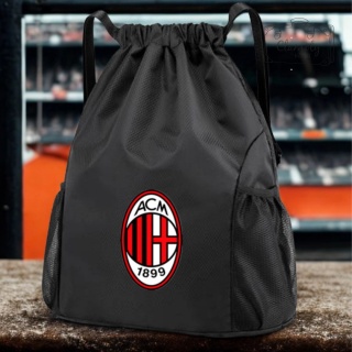Worek Plecak Sportowy Piłkarski Czarny Ac Milan Do Szkoły Na Trening