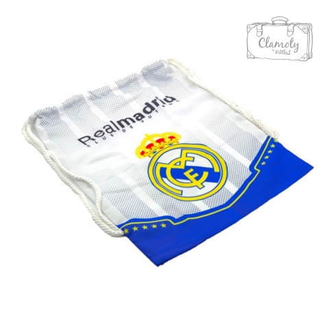 Worek Sportowy Piłkarski Biało Niebieski Real Madryt Do Szkoły Na Trening