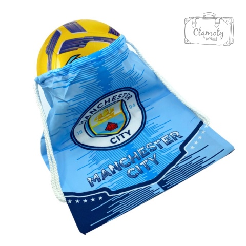 Worek Sportowy Piłkarski Niebieski Manchester City Do Szkoły Na Trening