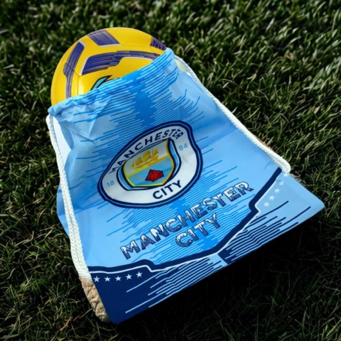 Worek Sportowy Piłkarski Niebieski Manchester City Do Szkoły Na Trening