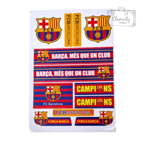 Zestaw Naklejek Naklejki Stickers Piłkarskie Fc Barcelona Barca