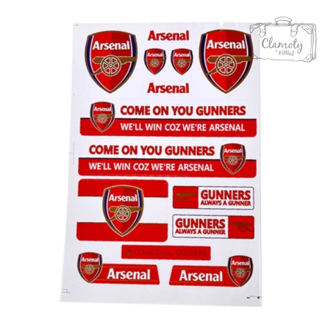 Zestaw Naklejek Naklejki Stickers Piłkarskie Arsenal Londyn