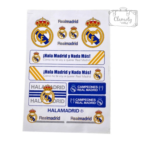 Zestaw Naklejek Naklejki Stickers Piłkarskie Real Madryt