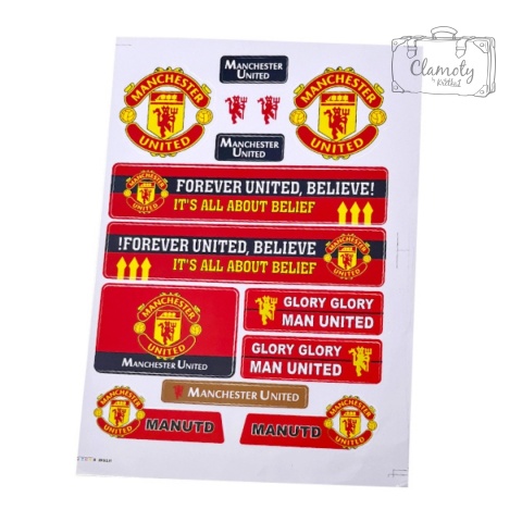 Zestaw Naklejek Naklejki Stickers Piłkarskie Manchester United