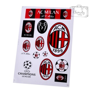 Zestaw Naklejek Naklejki Stickers Piłkarskie AC Milan
