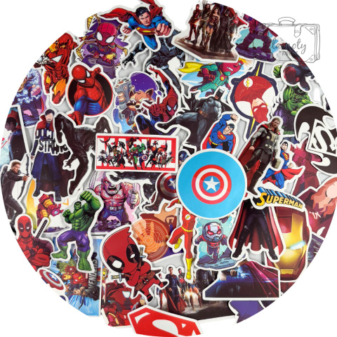 Zestaw Naklejek Wlepki StickerBomb Marvel & DC Superbohaterowie N314