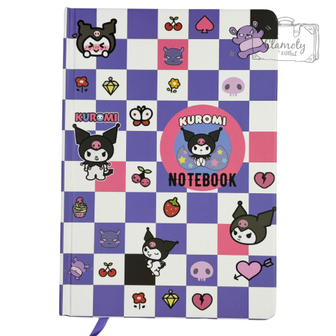 Zeszyt Linia Kuromi Krata Notebook Kawaii Japan 80 Kartek A5