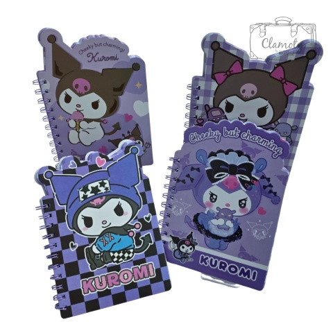 Mały Notes Notesik Zeszycik Kuromi Z Lodem Sanrio Fiolet W Linie