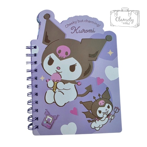 Mały Notes Notesik Zeszycik Kuromi Z Lodem Sanrio Fiolet W Linie