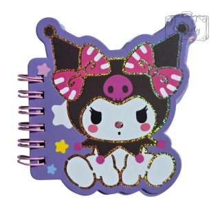 Mały Notes Notesik Kuromi Kokardki Fioletowy Kolorowe Kartki