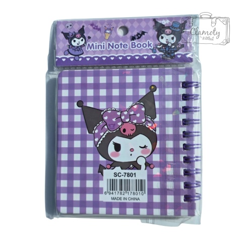 Mały Notes Notesik Kuromi Oczko Fioletowy W Linie