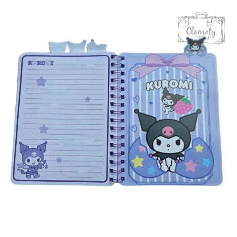 Zeszyt Planner Notes Kuromi Z Telefonem Sanrio Fiolet Kolorowe Kartki A5