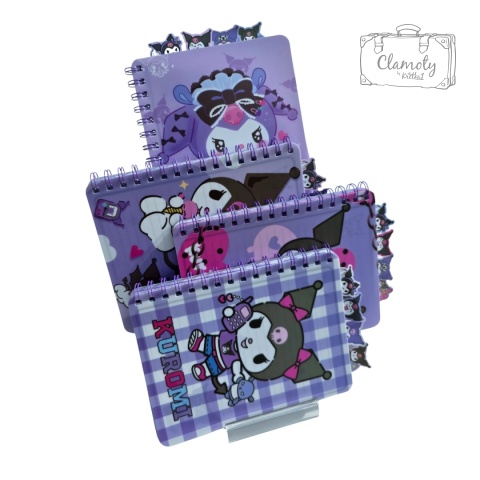 Zeszyt Planner Notes Kuromi Z Telefonem Sanrio Fiolet Kolorowe Kartki A5