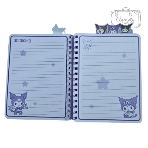Zeszyt Planner Notes Kuromi Z Telefonem Sanrio Fiolet Kolorowe Kartki A5