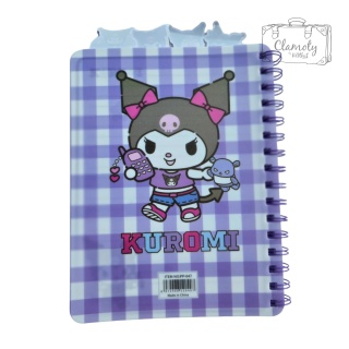 Zeszyt Planner Notes Kuromi Z Telefonem Sanrio Fiolet Kolorowe Kartki A5