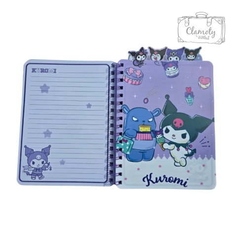 Zeszyt Notes A5 Kuromi Lodzik Sanrio Fiolet Kolorowe Kartki