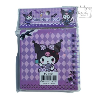 Mały Notes Notesik Kuromi Z Maskotką Fioletowy W Linie