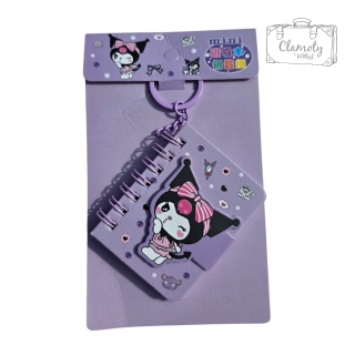 Mały Notes Notesik Kuromi Kiss Fioletowy Na Breloczku W Linie