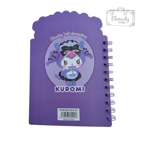 Mały Notes Notesik Kuromi Cheeky Sanrio Fiolet W Linie