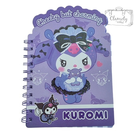Mały Notes Notesik Kuromi Cheeky Sanrio Fiolet W Linie