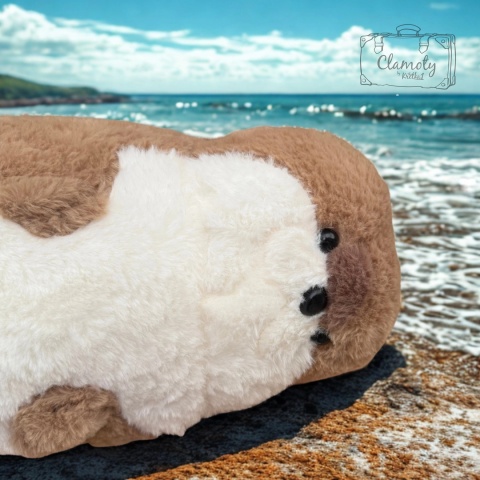 Maskotka Pluszowa Pluszak Przytulanka Foka Foczka Brązowa 55cm