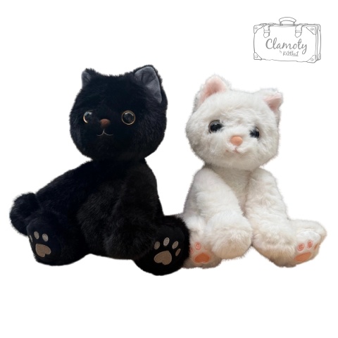 Maskotka Pluszowa Pluszak Przytulanka Kot Kotek Biały 35cm