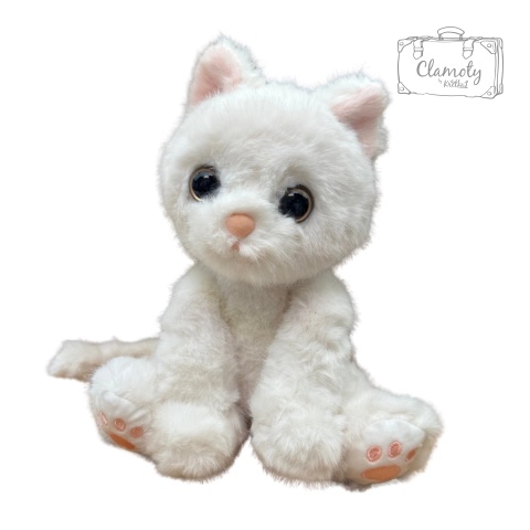 Maskotka Pluszowa Pluszak Przytulanka Kot Kotek Biały 23cm