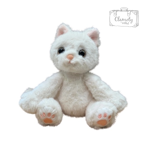 Maskotka Pluszowa Pluszak Przytulanka Kot Kotek Biały 23cm