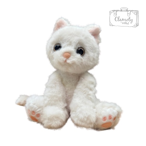Maskotka Pluszowa Pluszak Przytulanka Kot Kotek Biały 23cm