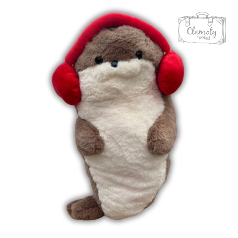 Maskotka Pluszowa Pluszak Przytulanka Foka Foczka W Słuchawkach 70cm