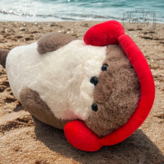 Maskotka Pluszowa Pluszak Przytulanka Foka Foczka W Słuchawkach 70cm