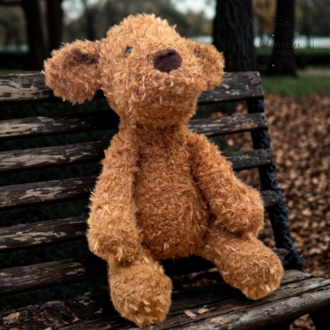 Maskotka Pluszowa Pluszak Przytulanka Brązowa Pies Piesek 30cm