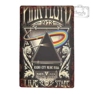Tablica Ozdobna Blacha Pink Floyd 1973 Rock 20x30 cm Retro Vintage