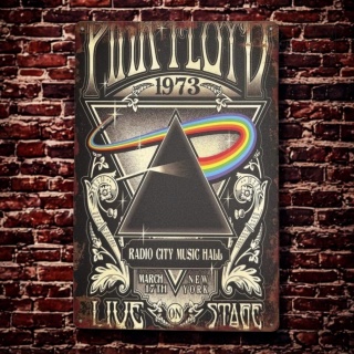 Tablica Ozdobna Blacha Pink Floyd 1973 Rock 20x30 cm Retro Vintage