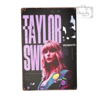 Tablica Ozdobna Blacha Taylor Swift Midnights 20x30 cm Retro Vintage