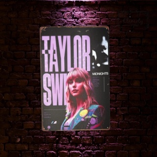 Tablica Ozdobna Blacha Taylor Swift Midnights 20x30 cm Retro Vintage