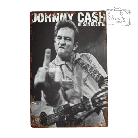 Tablica Ozdobna Blacha Johnny Cash 20x30 cm Retro Vintage