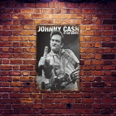 Tablica Ozdobna Blacha Johnny Cash 20x30 cm Retro Vintage